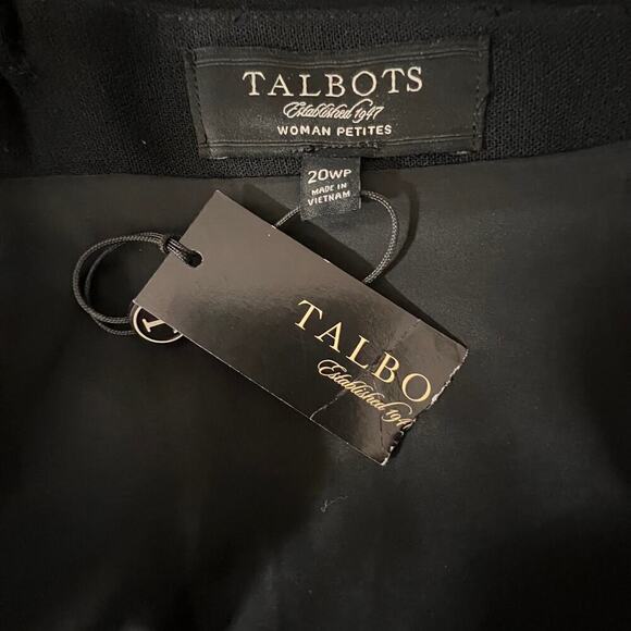 Talbots Pencil Skirt Size 20WP Black Comfort Waist Career Minimalist New - Picture 7 of 9